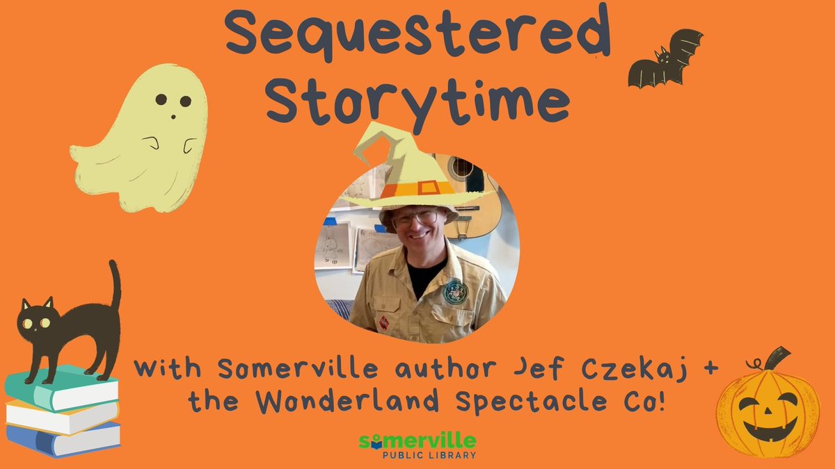 SomervillePL's tweet photo. TOMORROW MORNING @JefCzekaj is back with the Wonderland Spectacle Co. for a (only a little bit) Spooky #SequesteredStorytime!
Tune in at 10 AM on Facebook Live or our YouTube channel. Who are you going to call this #Halloween ?
👻
#WeAintAfraidOfNoGhost
https://t.co/7gwD0hy4AP https://t.co/9eh1vDqPel