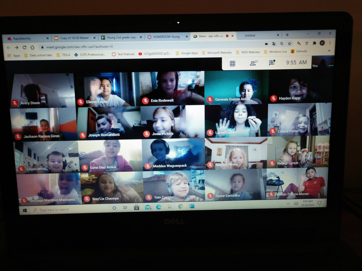 DYoung2nd's tweet photo. Best class ever!!!! Wednesday we are all virtual https://t.co/cabSaB6E6R