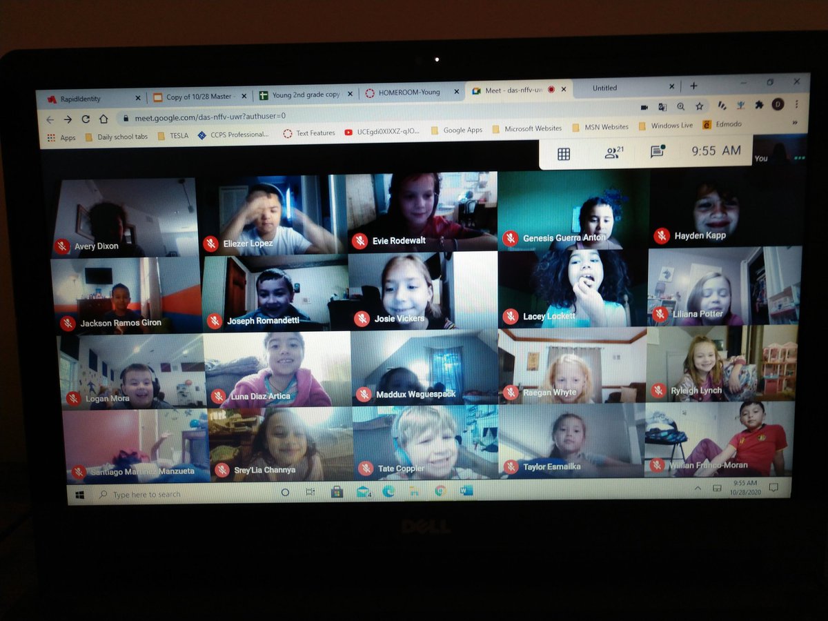 DYoung2nd's tweet photo. Best class ever!!!! Wednesday we are all virtual https://t.co/cabSaB6E6R