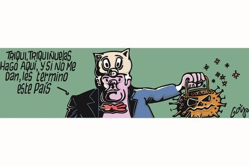 ColombiaDecente's tweet photo. MARRULLAS SIN ESTILO, EL DRAMA DE UN PRESIDENTE QUE NACIO PARA MANDADERO DE SUS JEFES: URIBE Y TRUMP: promover la invasion a Venezuela; las fumigaciones con glifosfato;perseguir la oposicion,concentrar el poder y subsidiar a los ricos,a costa del aumento de su desprestigio https://t.co/0qHMcesQZj