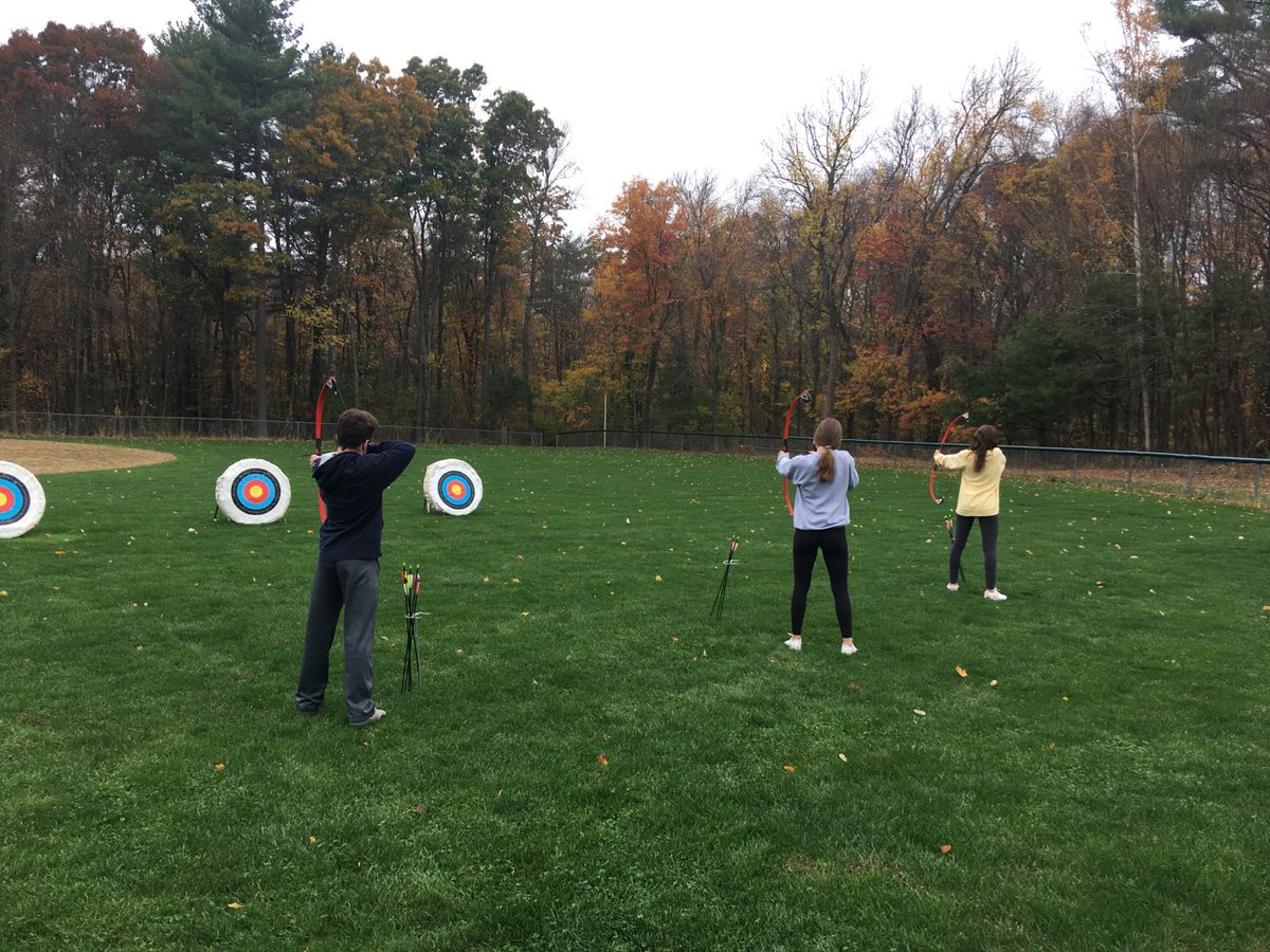 Class is learning the process of creating and setting their sights on their goals, then hitting their targets.  Figuratively and literally...it is a process!