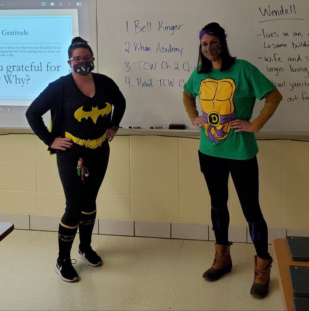 SSullivan2SHRHS's tweet photo. Lucky to have a friend like @Brotherton_SHGS to carry on silly traditions with! #SHStrong #ShepherdHillStrong #Halloween #Halloween2020 https://t.co/f7IP1UBPg2