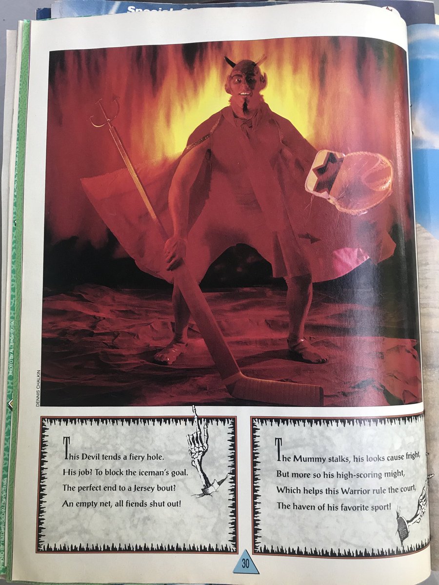 In the spirit of Halloween. This was shot for Sports Illustrated for kids back in my ⁦<a href="/NJDevils/">New Jersey Devils</a>⁩ days. #StaySafe