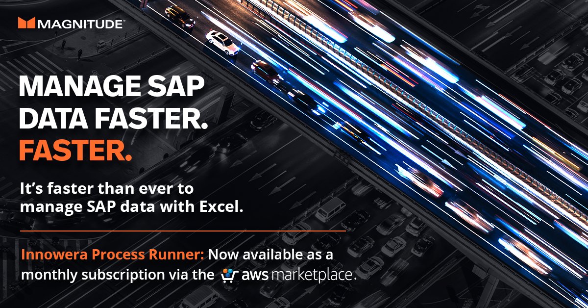Mag_SW's tweet image. One tool, countless benefits: Improve @SAP #data accuracy, run #SAP transactions directly from Excel and more. Now it’s faster than ever to manage SAP data fast, with #ProcessRunner available in the @awsmarketplace.
innowera.com/aws?utm_campai…
