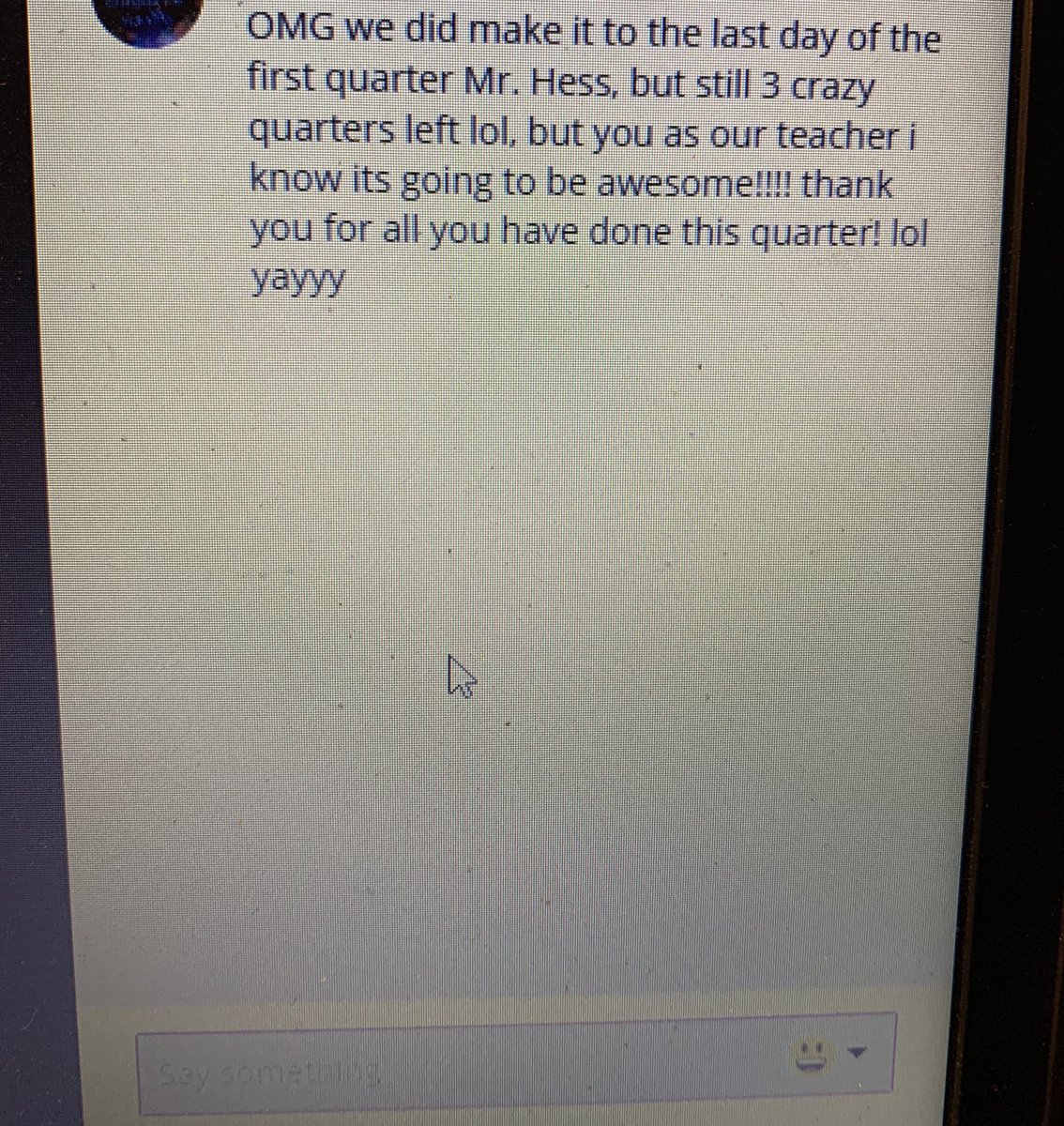 Wow... This is what we do it for. I am one lucky teacher to have this amazing bunch of 6th graders! We did it everyone! First quarter is almost in the books!! 💪💪💪<a href="/StratfordLndgES/">Stratford Landing ES</a>