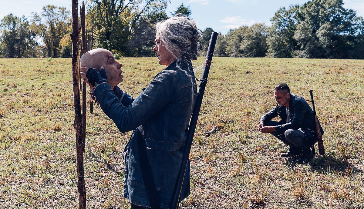To make it worse, Carol does not feel better or fulfilled when she gets what she thinks she wants: Alpha’s head.She runs away like she has tried many times in the past, and is haunted by her decisions.