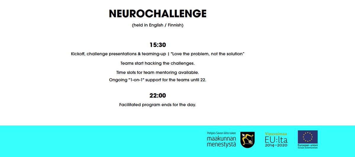 NeurocenterFI's tweet image. I Have A Dream -tapahtuman monipuoliset puheenvuorot toivat ajateltavaa ja näkökulmia #neurochallenge työskentelyyn, joka jatkuu viikonlopun yli 🧠💡💤

Kiitos Reijo Sund, Henri Tuomilehto, @IlkkaMubik,@AnnaTommola

EAKR-hanketta rahoittaa @pohjoissavo 
#codedtoconnect