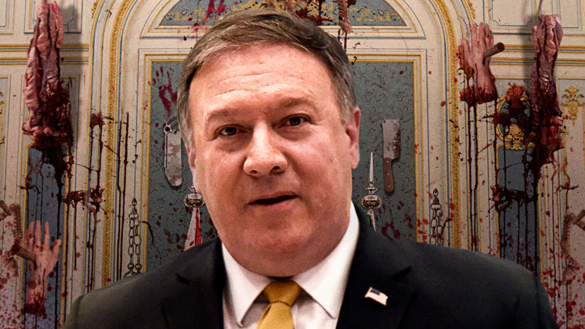 TheOnion's tweet image. Mike Pompeo Impressed By Realism Of Saudis’ Halloween Decorations bit.ly/35LmsEV