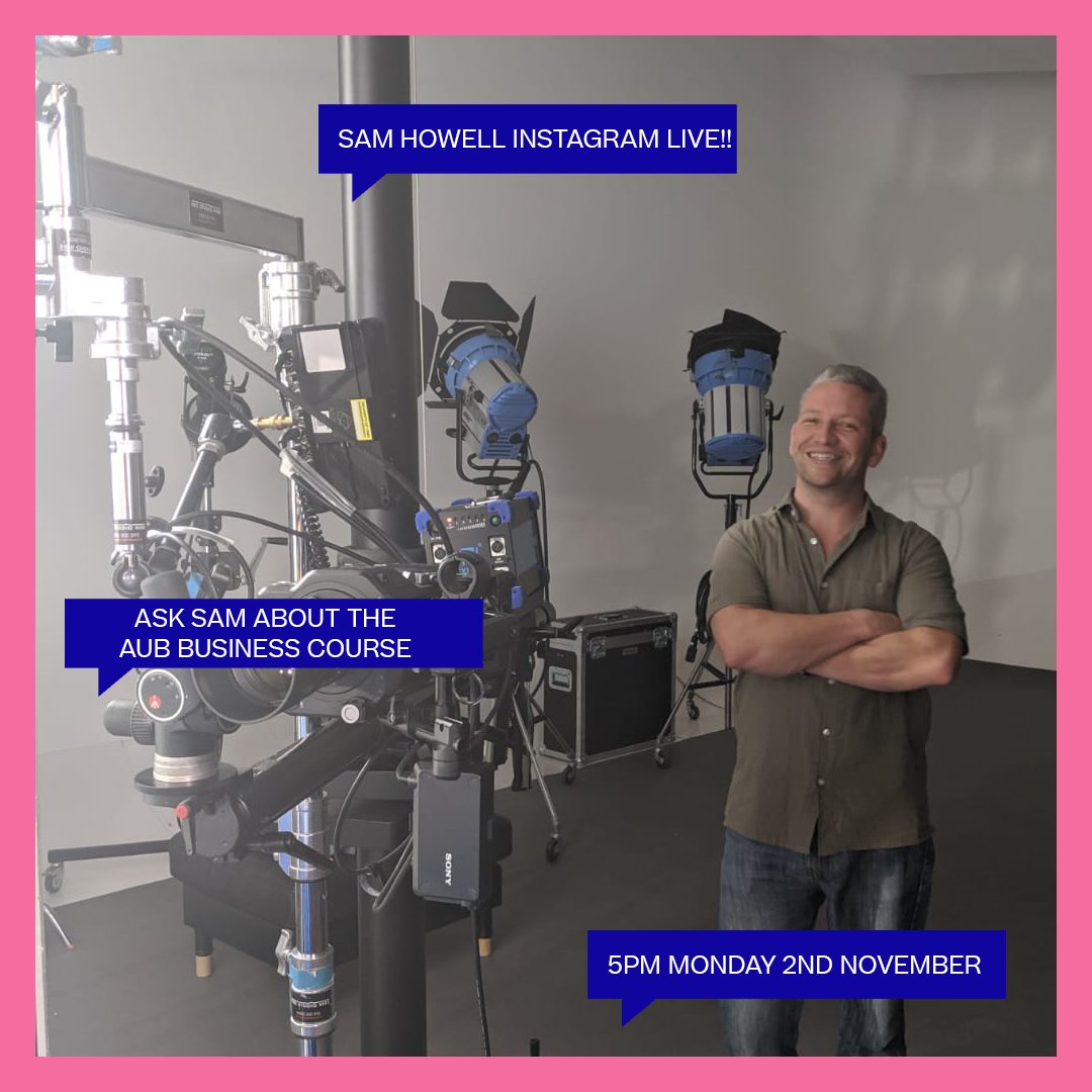 On Monday at 5pm join Emily and @samhowell_businessconsultants for the latest news on Sam's Creative Business start-up webinars. Learn a little bit about Sam and the webinars he has designed for AUB students this November.

#samhowellbusiness #aubcareers
<a href="/aubsu/">AUB Students' Union</a> <a href="/inspiredaub/">Arts University Bournemouth | AUB</a>