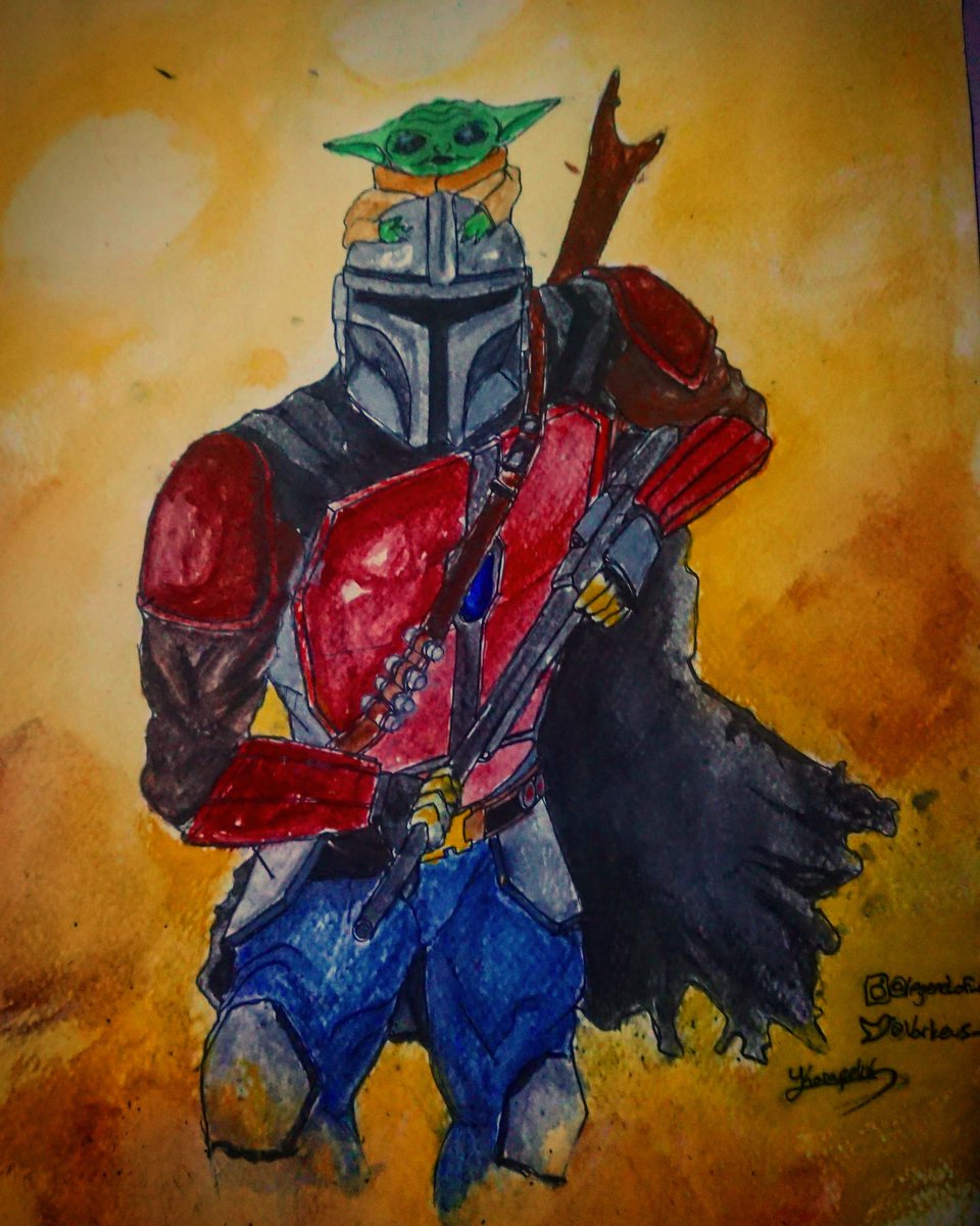 The Mandalorian and Child

My first watercolor painting
<a href="/themandalorian/">The Mandalorian</a> 
<a href="/starwars/">Star Wars</a> 
@disneyplus 

#TheMandalorian 
#StarWars 
#drawing 
#Watercolour