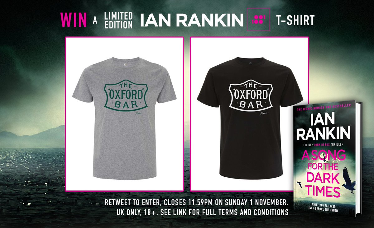 To celebrate 4 weeks in the top 10 for A SONG FOR THE DARK TIMES, we've teamed with <a href="/weare1of100/">1 of 100</a> to give away the final <a href="/Beathhigh/">Ian Rankin</a> ltd edition t-shirt! Only 100 made and 99 sold out instantly, so this is your last chance to own one. RETWEET TO ENTER!

T&amp;Cs bit.ly/RankinTshirtTCs