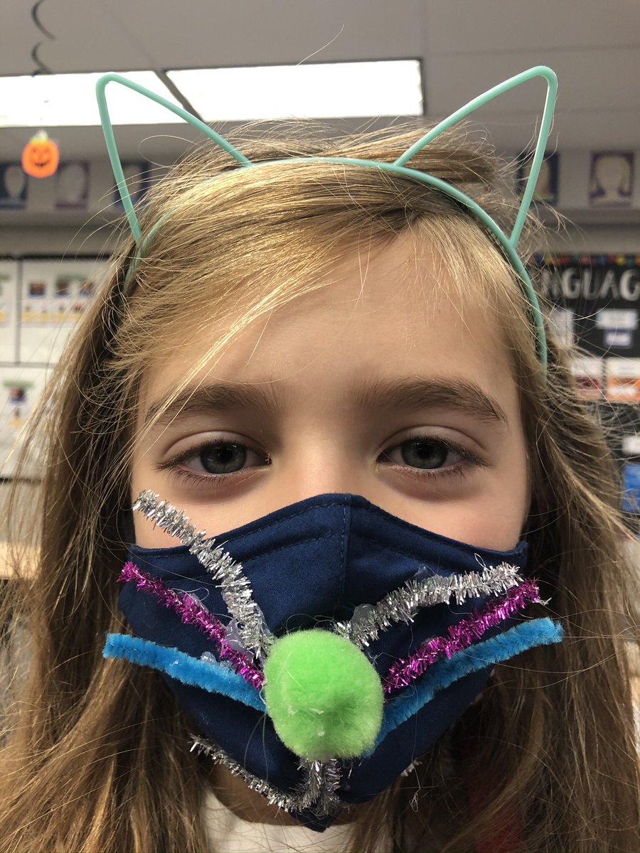 MissSeip's tweet photo. Dressed our masks up for Halloween! 🎃 👻 https://t.co/NCfnhaybmA