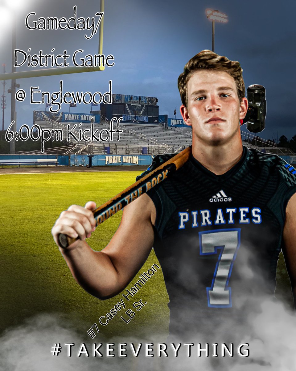 MHSPirateFB's tweet photo. 🚨✈️🚨GAMEDAY7🚨@ Englewood🚨District Game🚨6:00pm Kickoff🚨Wearing 🔵⚪️🔵 🚨#TakeEverything🚨✈️ https://t.co/uObv5huVFG