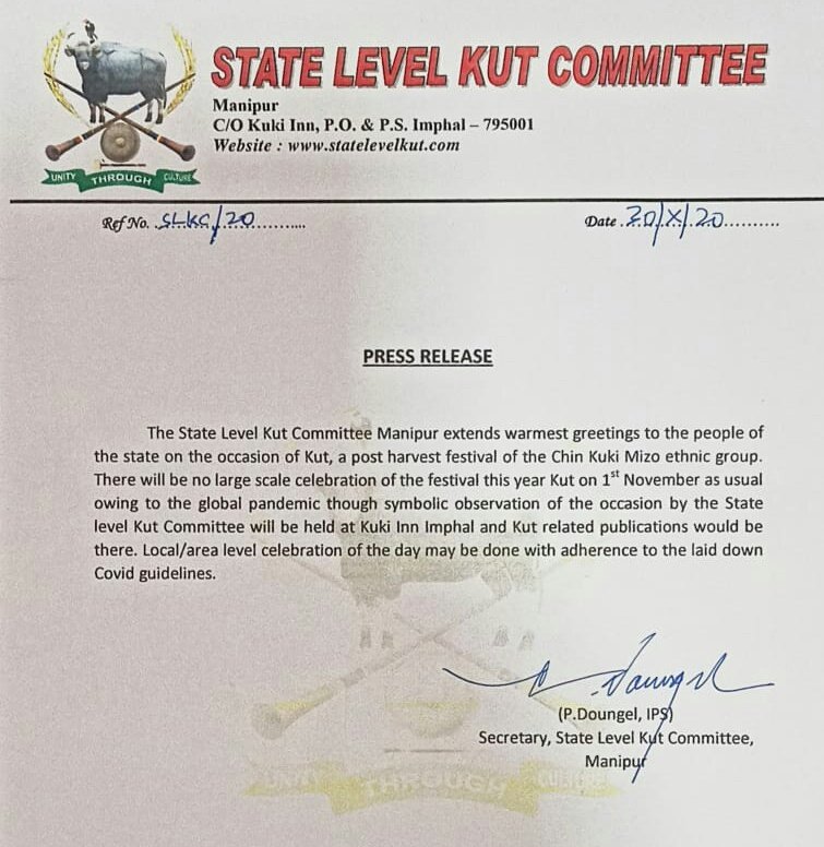 airnews_imphal's tweet photo. #Manipur: There will be no large scale celebration of #KUT this year owing to the global pandemic though symbolic celebration of the occasion by State Level Kut Committee will be held at #KukiInn Imphal and #Kut related publications would be there, stated P Doungel in a release https://t.co/3tTiM5rjJa