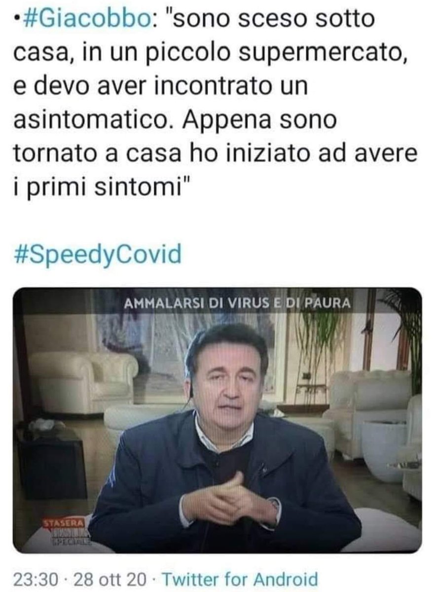 Sono scesa sotto casa, in un piccolo supermercato, mi sono incrociata con un bel ragazzo asintomatico, ci siamo scambiati un'occhiata, appena sono tornata a casa ho avuto le doglie.
#fantascienza