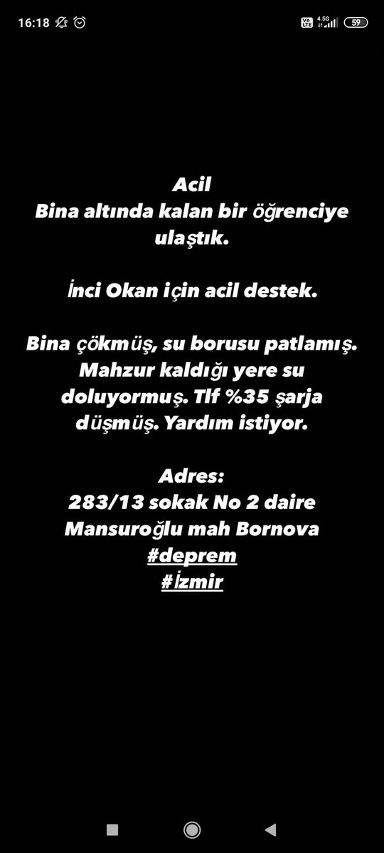 EerenYyldrm's tweet photo. Ege denizi'nde #deprem 
Arkadaşlar acil destek mahsur kaldığı yere su taşıyor ve şarjı az https://t.co/jgzZAdGJa4