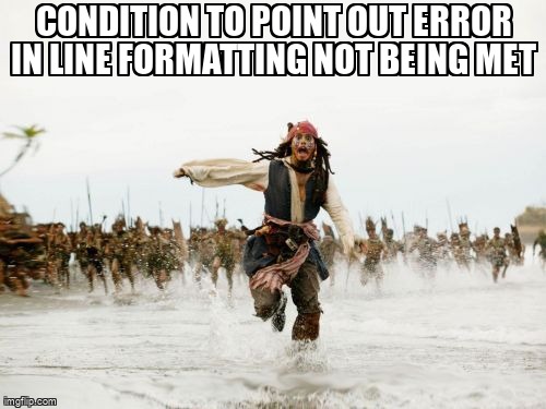overflow_meme's tweet image. Condition to point out Error in line formatting not being met stackoverflow.com/questions/6460… #java #string #stringformatting #format
