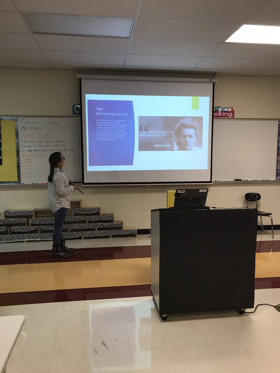 Our 6th graders are presenting great PowerPoint projects today!