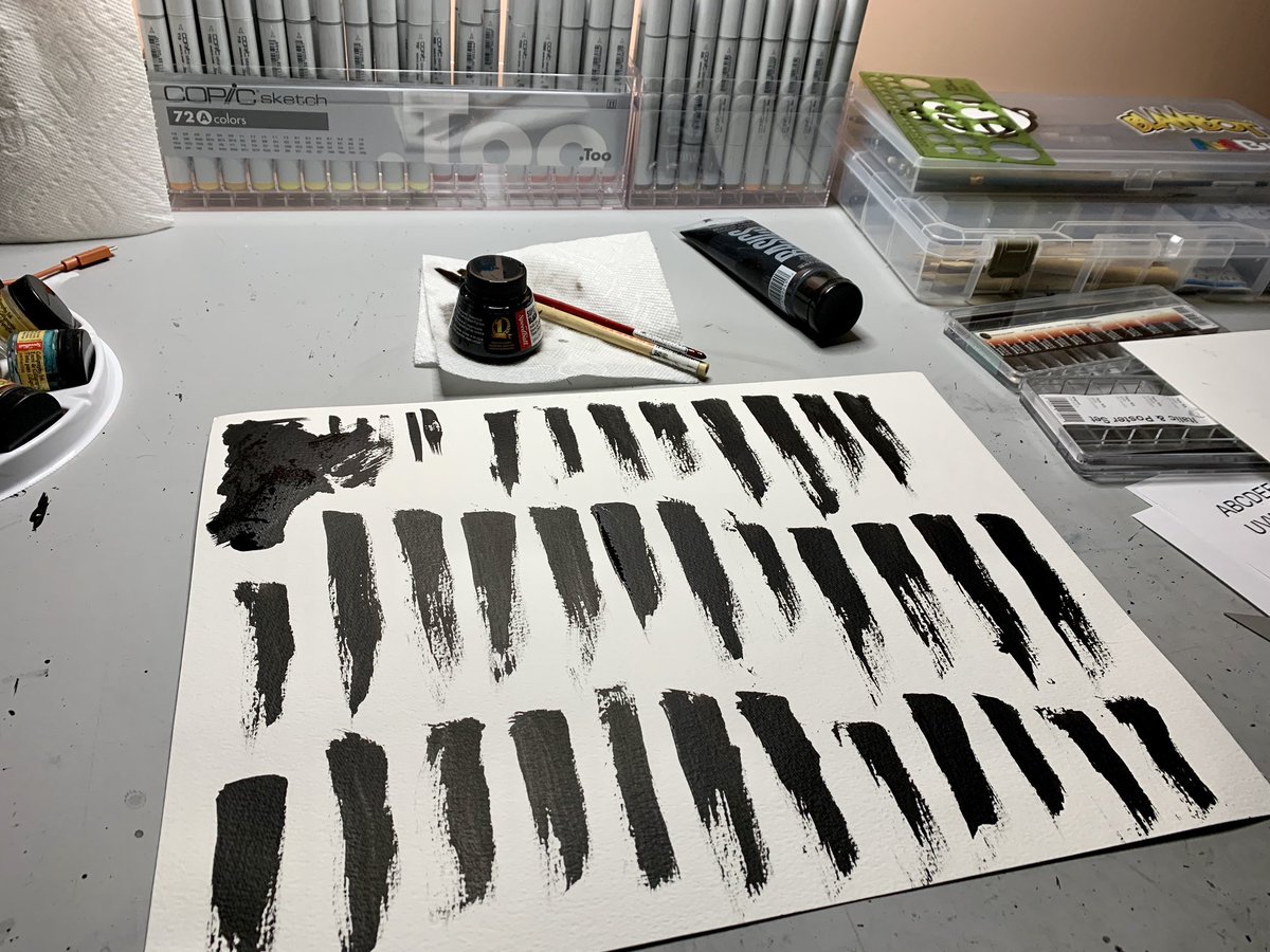 blambot's tweet image. Making a mess is part of my job this morning. #logodesign  #drybrush