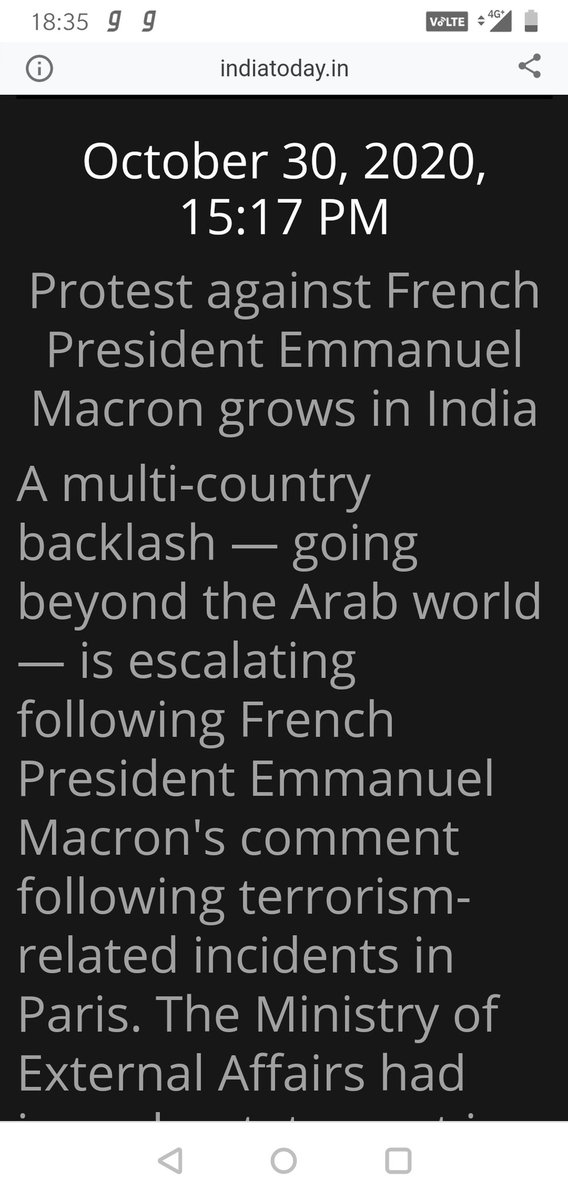 D_Roopa_IPS's tweet photo. .@IndiaToday  your article,especially last line is ridiculous. Instead of playing a positive role against terrorism &amp; eliciting support for France,u r trying to shift focus to something else. Why don't u ask those who are not condemning the attack as to why they r not condemning? https://t.co/3ODNPoWYkA