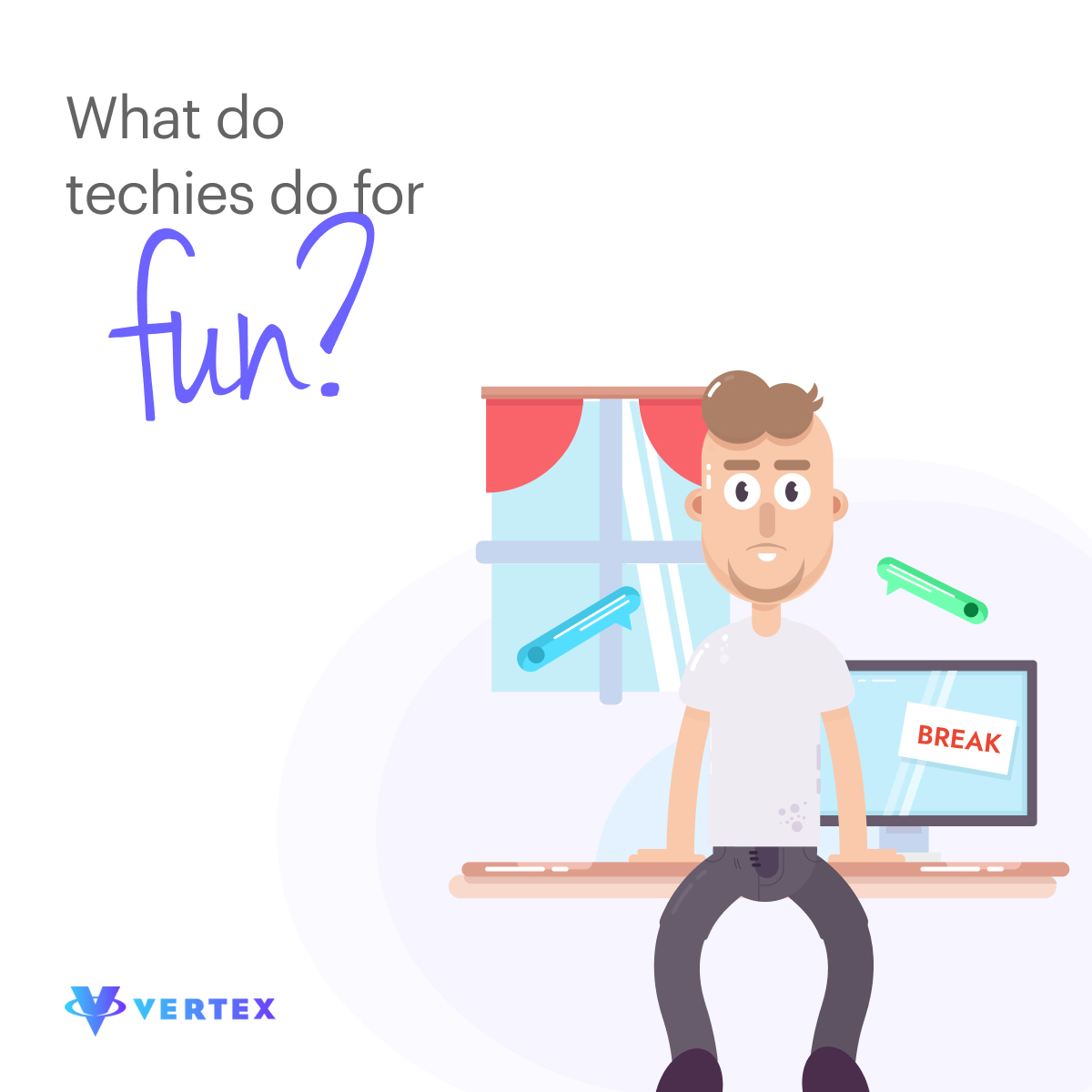 VertexSoftware's tweet image. We&apos;re not saying software isn&apos;t fun but after a long day of building software, you need to try some other fun stuff.

Some of our techies enjoy gaming, hiking, and some good music. What do you do for fun?

#vertextechies# #tgif #vertexinsights #customsoftwaredevelopment