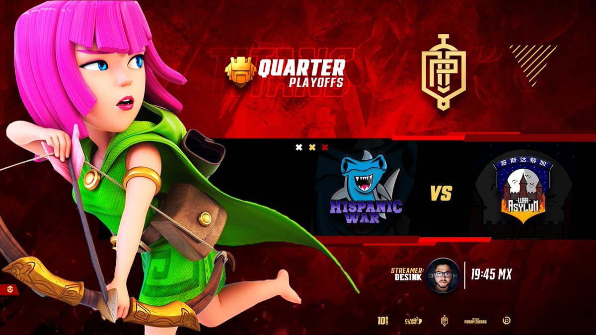 Hoy VIERNES, penúltima guerra de los 4tos. de final en la modalidad TITANS❤

5Th12 vs 5TH12... 1 solo ataque... 2 guerras de 15x30🤯

Ahora es solo GANAR o MORIR🎯