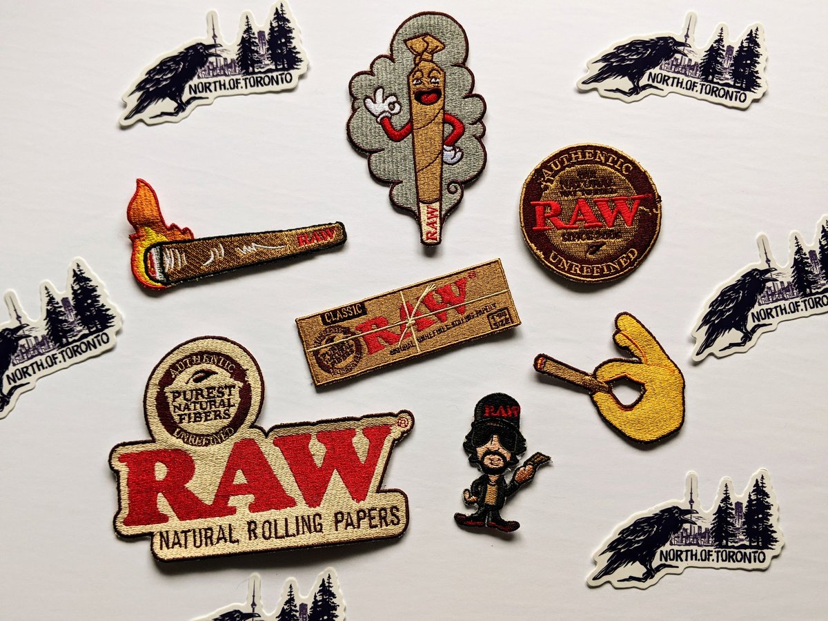 Got some sweet patches from <a href="/north_toronto/">North.Of.Toronto</a> What do ya'll think?? #rawcanada #rawpatches #northoftorontoshop #rawlife #girlssmokeweed #patchjacket #oldschool