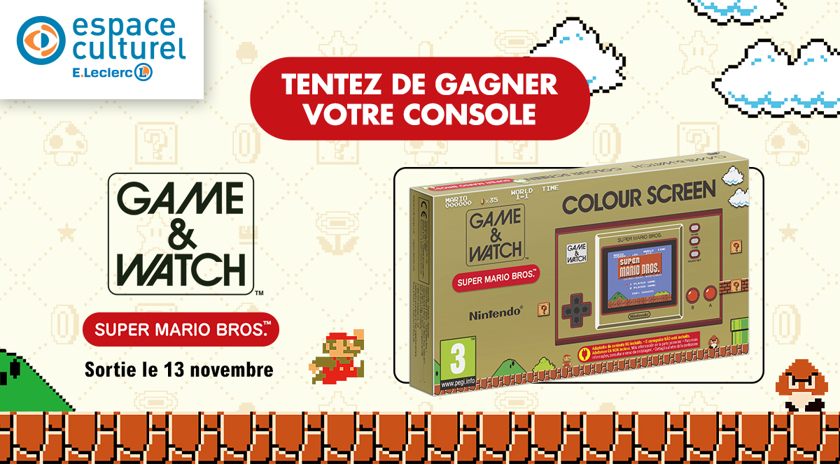Leclerc_JV's tweet photo. #Jeu #Concours 
Avis aux nostalgiques : la console Game &amp; Watch : Super Mario Bros. fait son retour le 13 novembre, accompagnée des classiques Super Mario Bros., Super Mario Bros : The Lost Levels et Ball version Mario !
A vos RT + follow 🤩!

Règlement▶️ https://t.co/VL2LNyKye5 https://t.co/Z2RC5lV563