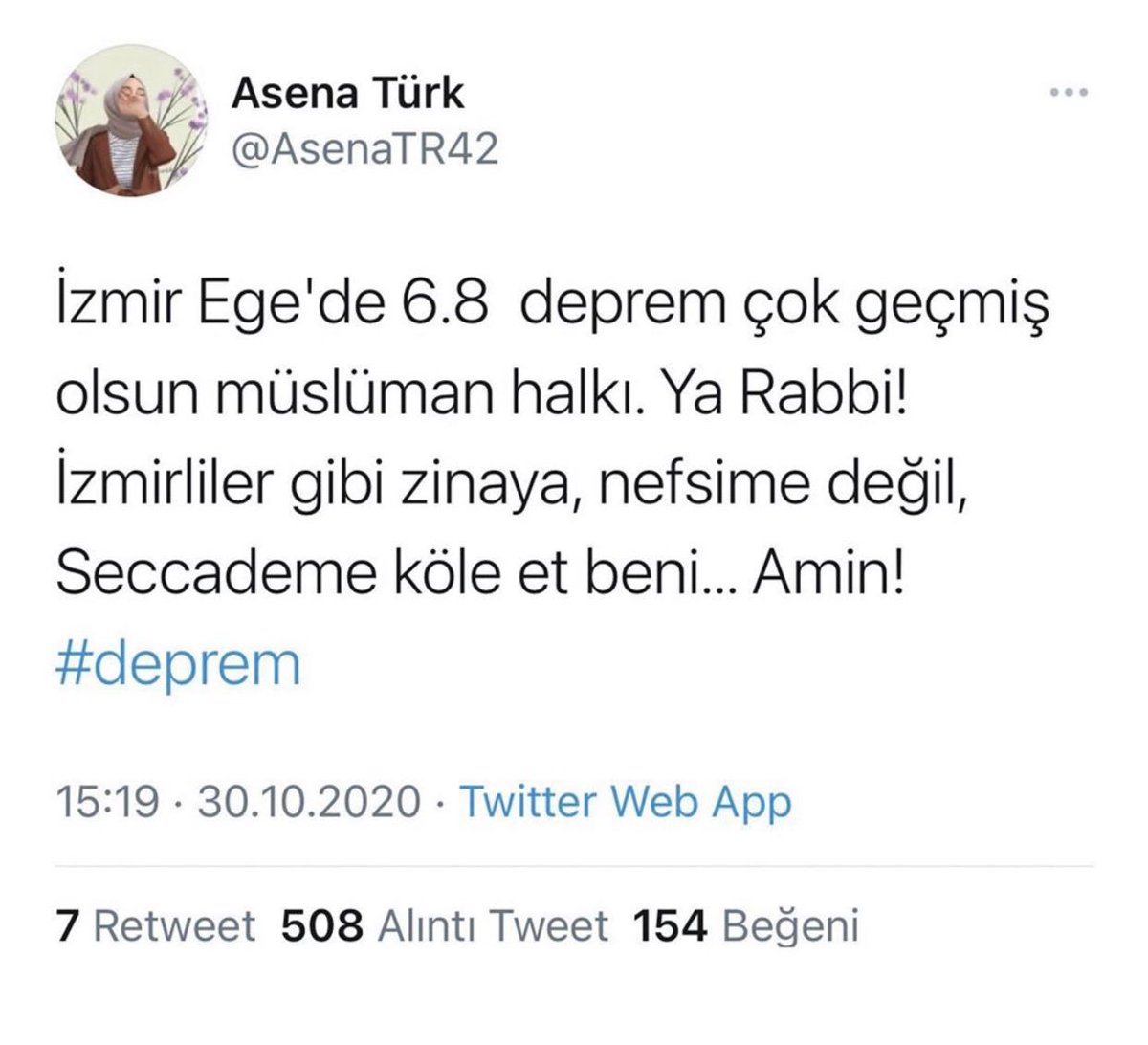 JennyJa59937137's tweet photo. Bir tarafım “umarım bir gün enkaz altında kalırsınız ve yaşayabilmek için zamanla yarışırken arkanızdan bunlar söylenir” demek istiyor fakat diğer tarafım ruhumu sizin kadar iğrençleştirmeyi düşündüğüm için bile kendimi suçlu görüyor.

#Deprem #depremİzmir Ege Denizi silmiş https://t.co/2pNN9aey9n