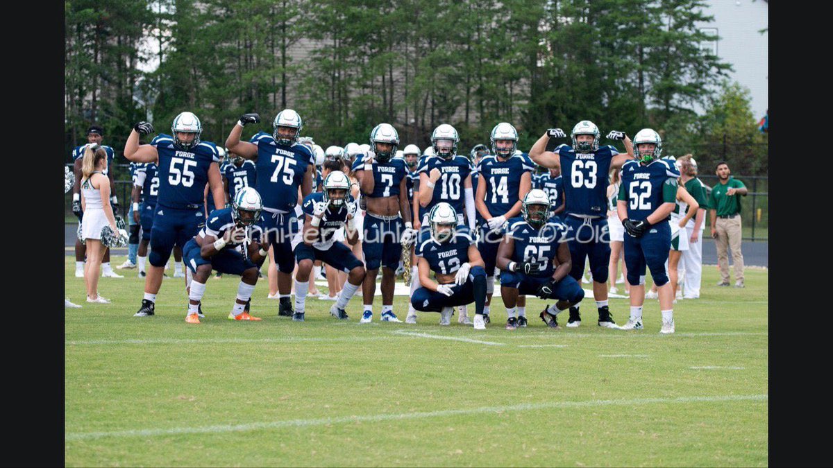 InfoForge's tweet photo. Our football family can’t wait to see you all again @greenwall2021! We have the best game day experience in the DMV thanks to our band, cheerleaders, dance team, JROTC and everyone who makes CF special. #forgefriday https://t.co/Xwm59kedMb