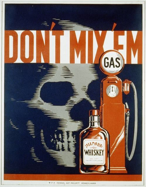 boldavenue's tweet photo. "Don't mix 'em". Drunk driving safety poster from the 1930s. via @librarycongress 
https://t.co/ffqcu1wBsa #WPAart #vintagedesign #drivesafely https://t.co/rHVcp0H7Ar