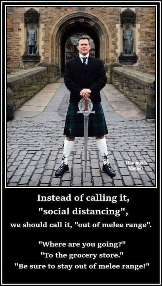 tomorgel's tweet photo. Stay out of melee range, or else!
#SocialDistancing #meleerange https://t.co/FeCUn0E7i6