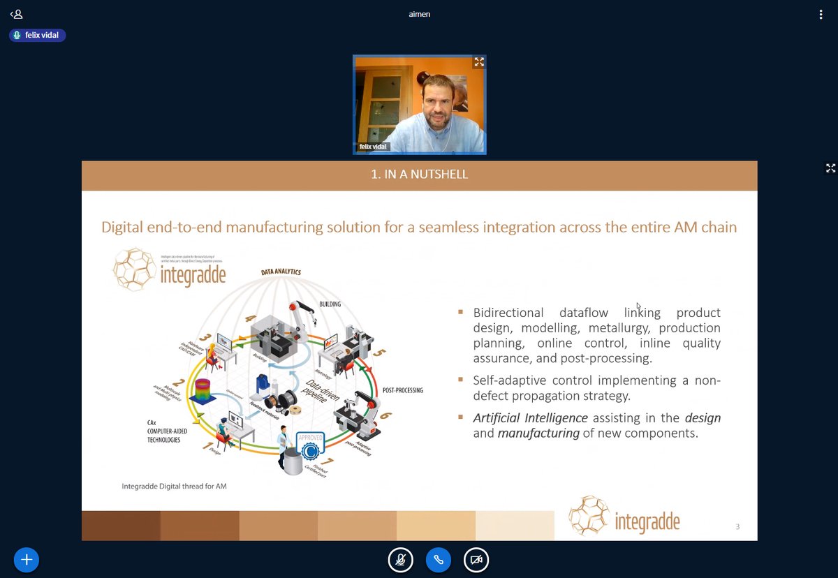 aimenct's tweet photo. 🔴 Live again at @JAI_UVIGO❗️Now for presenting #IntegraddeProject. Join us👉 https://t.co/8Oss6tn8lb  
#JAI2020 #DIGITALJAI #H2020 @EFFRA_Live #FoF_EU https://t.co/SVfSNzmuui