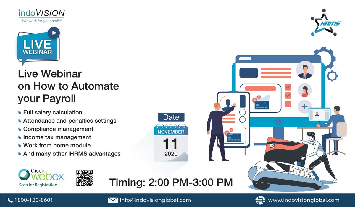 Indovision_S's tweet photo. Live Webinar on
"How to Automate your Payroll"
Save The Date
11th November 2020
2:00 pm to 3:00 pm
#HumanResource #HR #indovision #HRMS #learn #management #software #datamanagement #managementtools #webinar #wfh #workfromhome #work #seminar #covid #stayathome https://t.co/jtSxO4Qrek