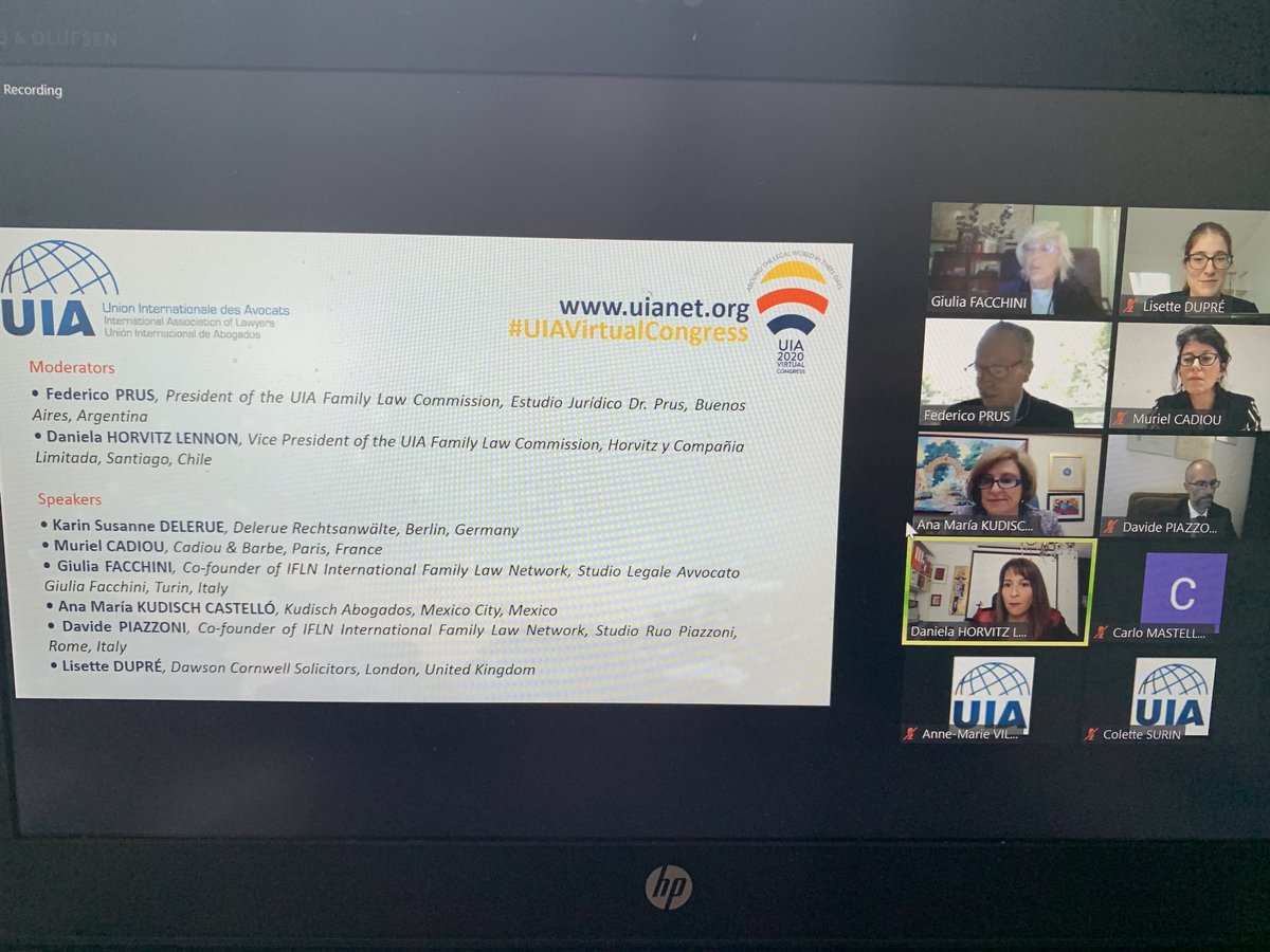 Come and join us now at the UIA online congress. - family law round table session just starting ...