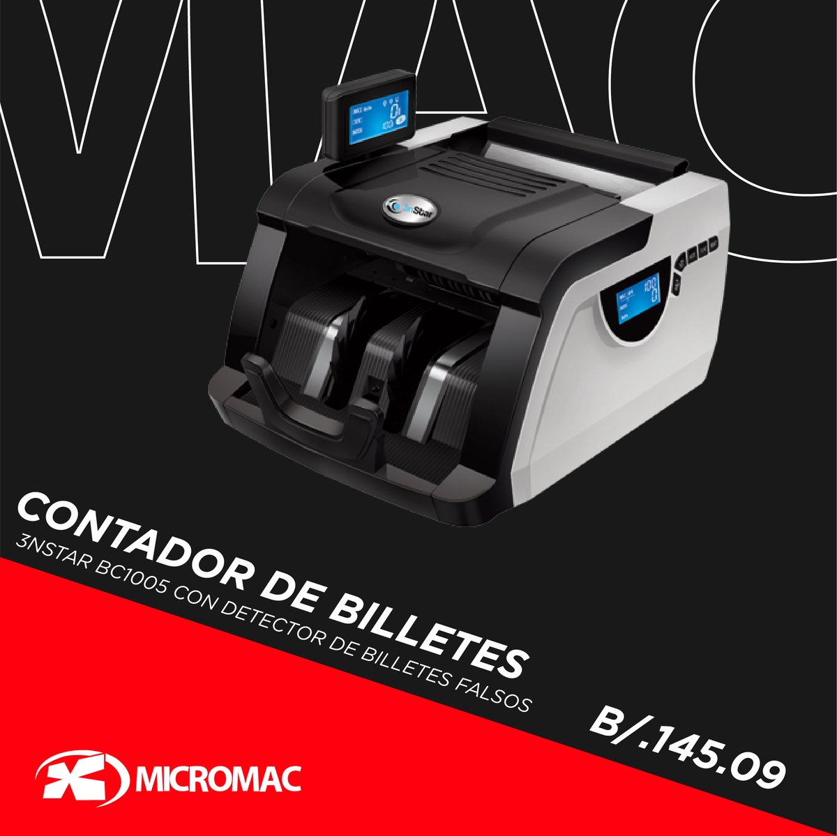 MicromacPanama's tweet photo. Contamos con equipos completamente funcionales para tu empresa, prácticos para el proceso de conteo del dinero entrante🤑
–
#Micromac #Tecnologia #techno #genialidad #panamá #pty https://t.co/rN4509XeIY