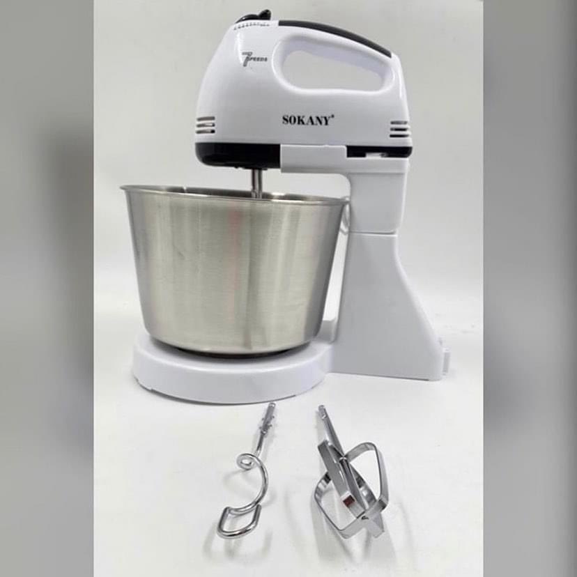 Get the perfect and smoothest batter with our Sokany stand mixerIt comes with:1 x 7 Speed Hand Stand Mixer1 x 2 L Stainless Steel Bowl2 x Beaters2 x Dough Hooks1 x English ManualPrice:11,500It’s available on our flutterwave store  https://flutterwave.com/store/everythingsouvenirs