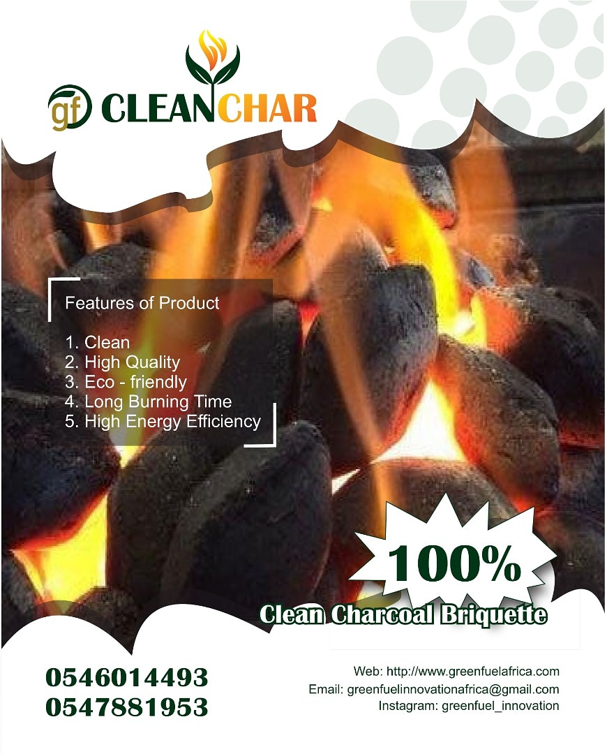 GreenfuelA's tweet photo. Greenfuel Innovation Africa is excited to introduce it's first product, CleanChar.
CleanChar is produced from coconut husk waste. CleanChar is clean and affordable compared to wood fuel.
You can use CleanChar for cooking, barbeque, #circulareconomy
#cleanenergy
#renewableenergy https://t.co/smxwfTeNbD