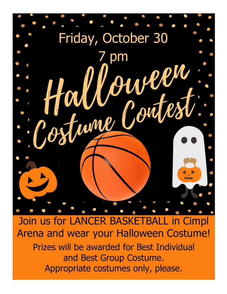 GAMEDAY!

Men’s Basketball’s first game today vs Oak Hills Christian at 7PM!

THEME: Halloween Costumes!
The best group costume and best solo costume will win a $75 gift card, so let’s see some costumes!

See you there!
#〽️ountUp