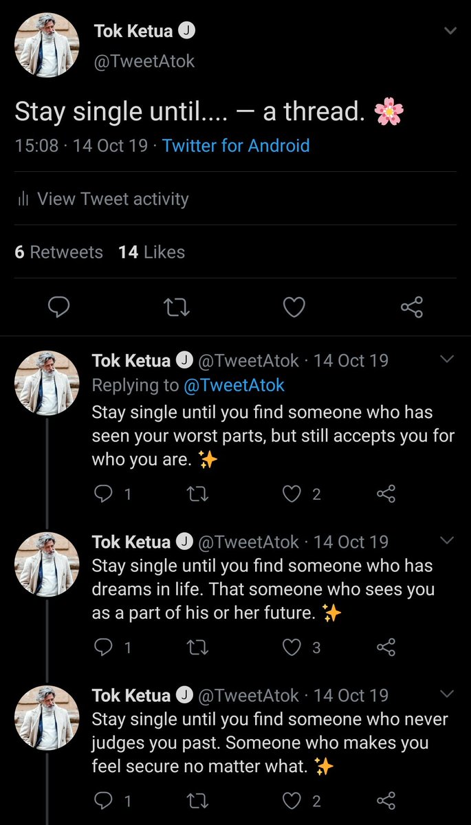 tokderhaka's tweet photo. Finally someone said this, stay single until... ❤️ https://t.co/018YvUDvT1