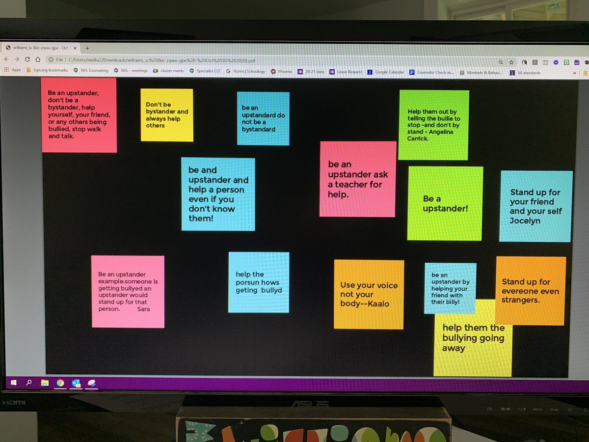 This week, 4th graders learned the importance of being an upstander. Our closing activity was to create their own words of wisdom on the how and why of using upstander power. <a href="/RoundHillES/">Round Hill Elem</a> <a href="/LCPSMrsE/">Tracie Eisenhower</a> #jamboard