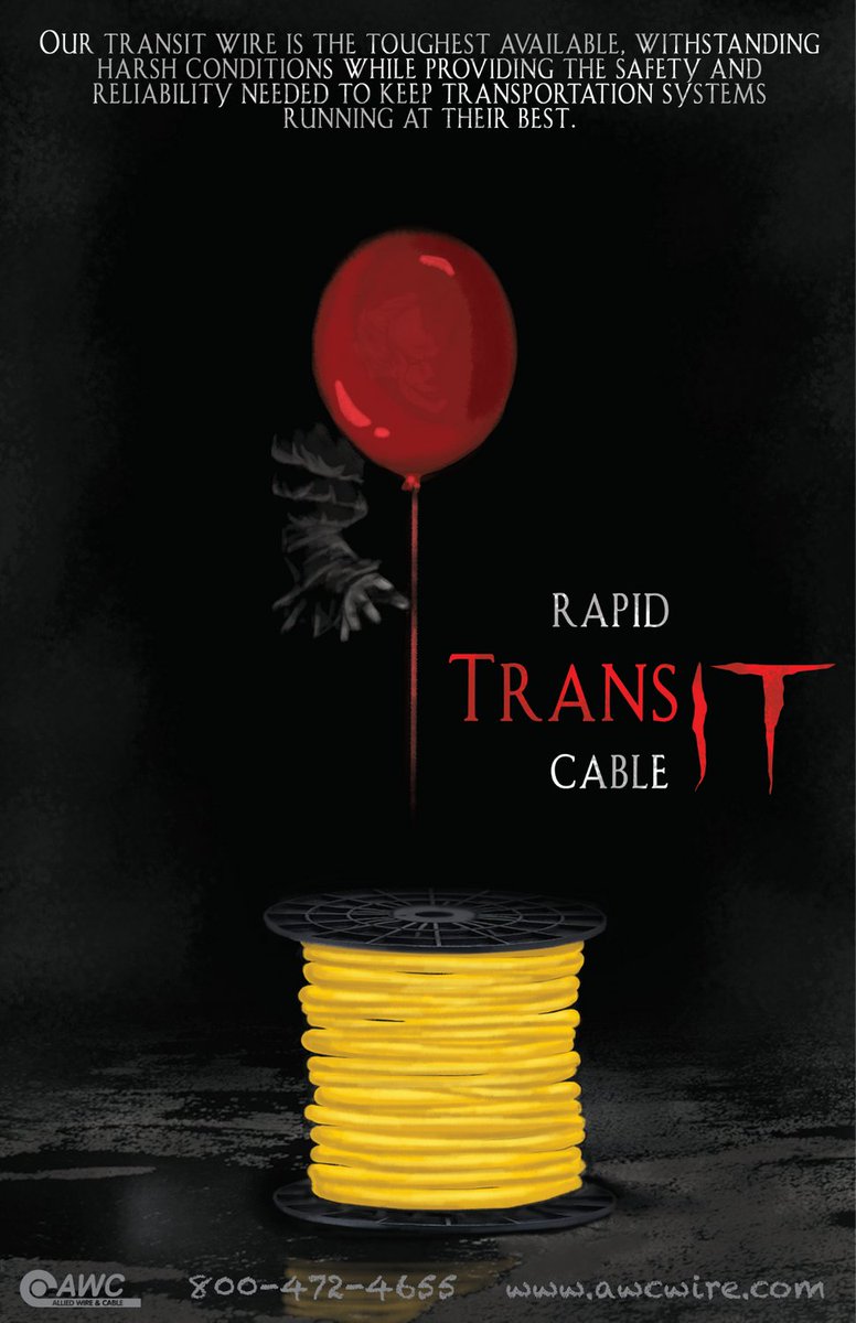 awcwire's tweet photo. Our caption contest ends TOMORROW! Enter at https://t.co/leYFAujvkC for a chance to win a personalized Halloween poster.
This poster is: IT https://t.co/VBTVmT0E2l