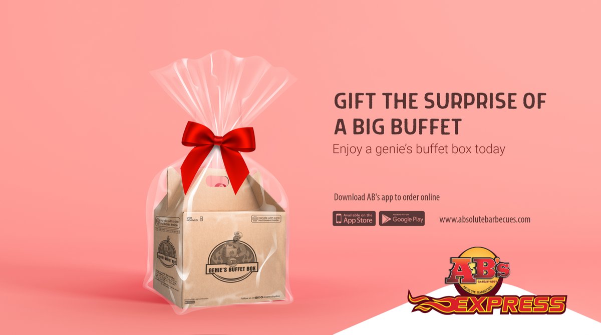 absolutebbq's tweet photo. And so, when food is the way to your beloved’s heart, what do you do? You gift them a box filled in with their favorite dishes! And with our Genie’s Buffet Box, it just becomes easier. Call 7702888111 for bulk bookings. #geniesbuffetbox #absolutebarbecues #expressbyabs #buffetbox https://t.co/1swxoPmNxj