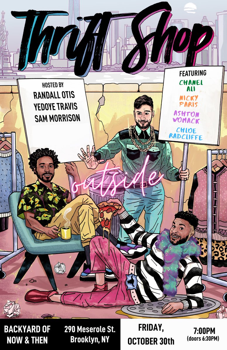 thrift_comedy's tweet photo. 🔥Tonight 7PM at @nowandthennyc

🔥Featuring @chloebadcliffe @chanel__ali @Womaxo @NickyParisBitch 

🔥Hosts @yedoyeOT @RandallOtisTV @samuelhmorrison

🔥TIX just $5: https://t.co/cMtEdFyBJE https://t.co/6nHiK4xQda