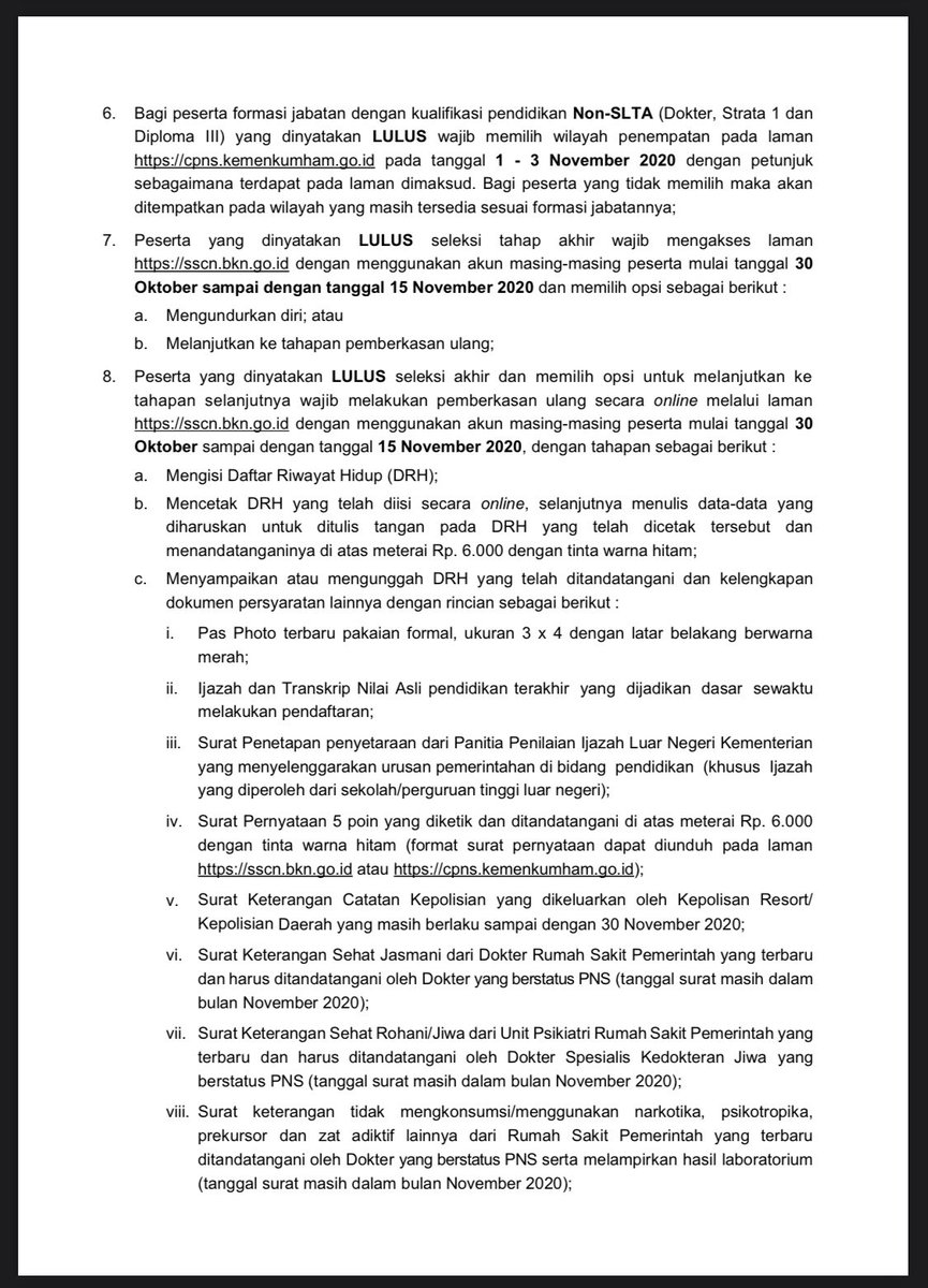 SELEKSI CASN KEMENKUMHAM tweet media