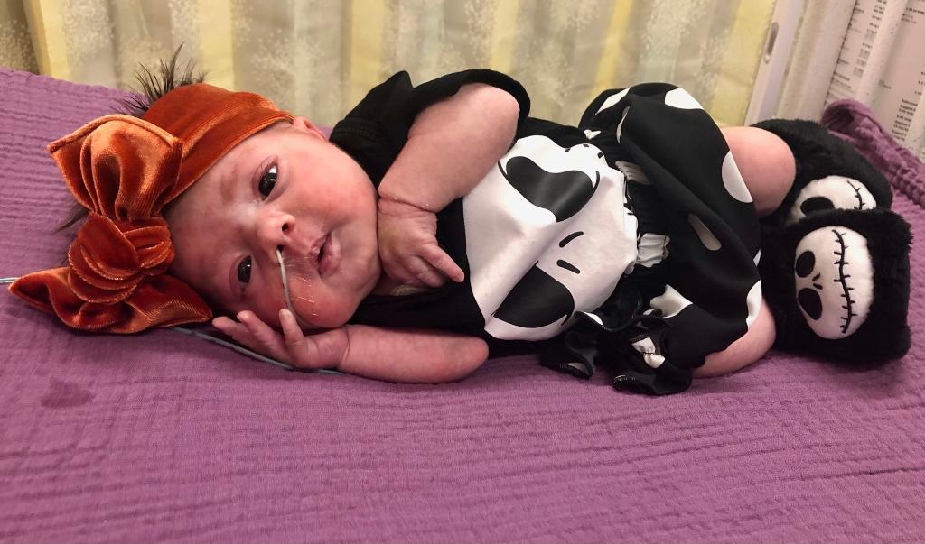 nyphospital's tweet photo. Parents may not have planned to celebrate their baby’s first Hallow's Eve in our NICUs, but nothing could stop these little fighters from getting in the #Halloween spirit. Join us in wishing them a very #HappyHalloween! 🎃👻 https://t.co/jxO8HbviB6