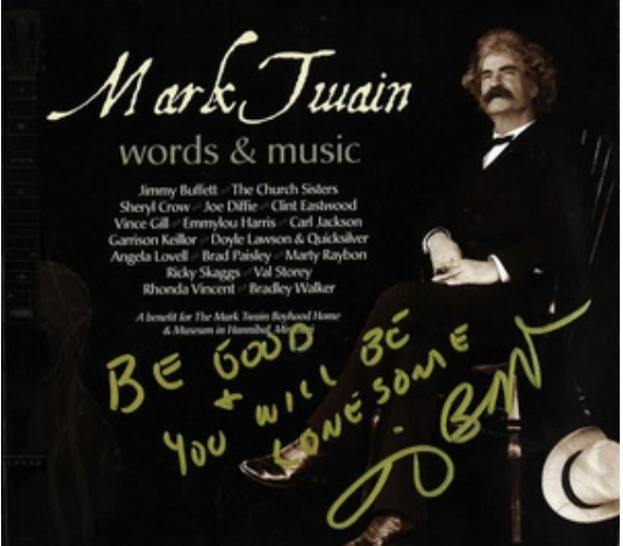 Twainiest's tweet photo. Best auction items ever @TwainHouse 2 @jimmybuffett signed copies of @MarkTwainMusic https://t.co/qgNn5Vkz2i
Who will outbid me? Great cause! Thanks, JB! https://t.co/nVDkwaVqb8