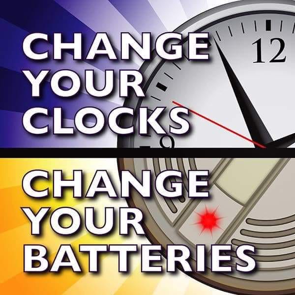 PotterElectric's tweet photo. Clocks change this weekend which means it's a great time to make sure those smoke alarm batteries are also fresh! #FirePrevention https://t.co/zJ6mQZGZWa