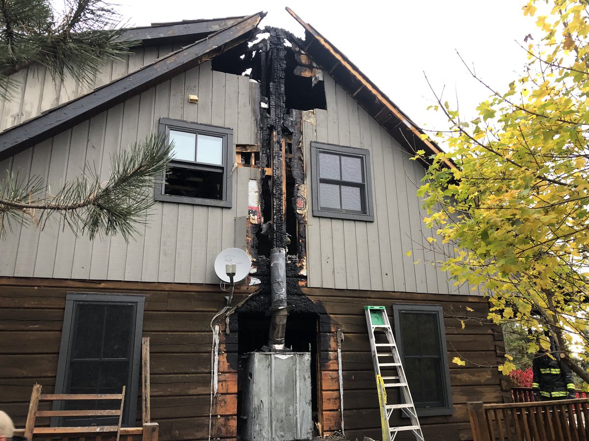 Solid work by crews at last nights fire.  The fire started on the exterior as a result of an exterior chimney and quickly spread up the log home.  No injuries to occupants or FF’s damage estimate TBD