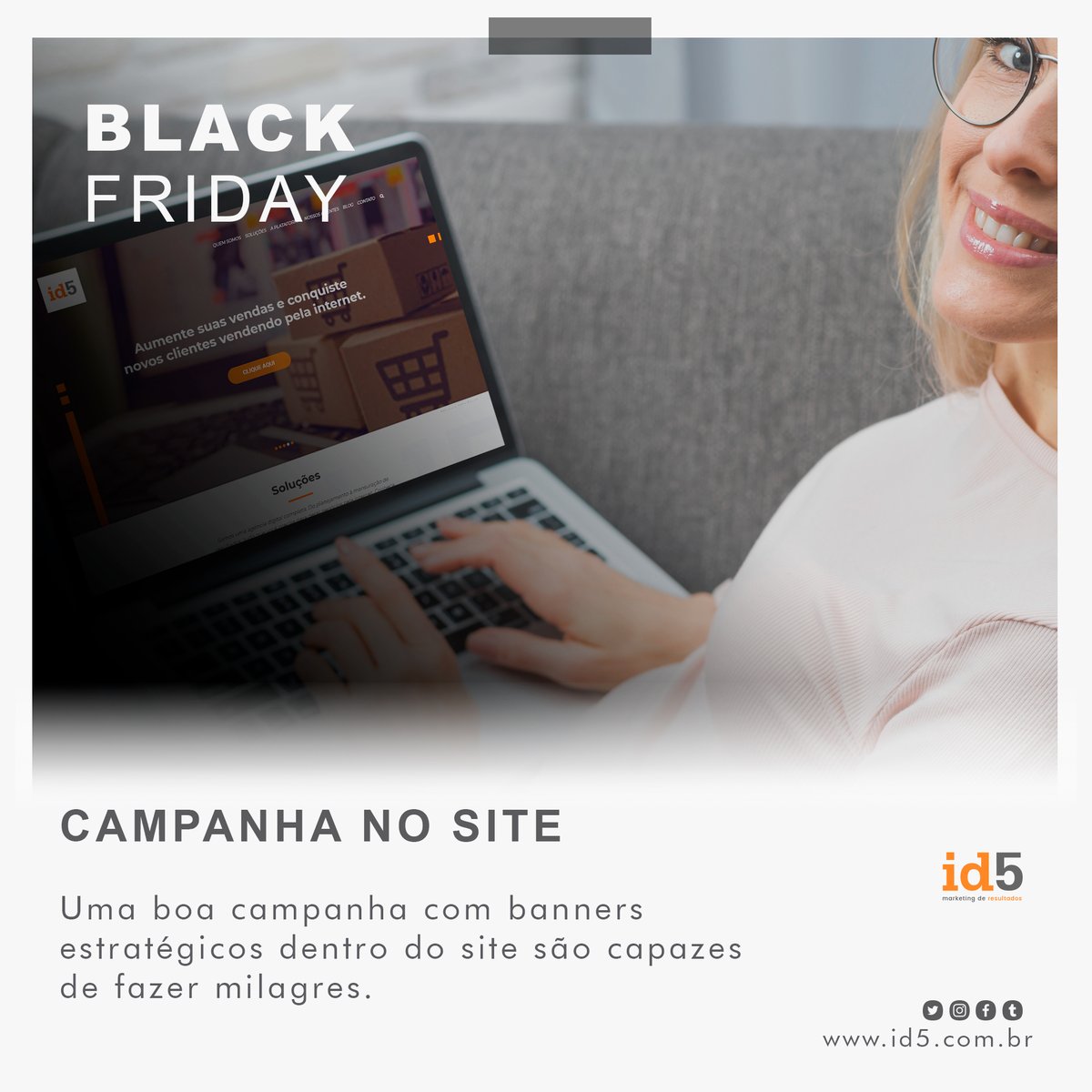 id5web's tweet image. Além de serem fáceis de alterar, os banners destacam as melhores promoções do site e podem ser encaixados em diversos lugares da loja, não só na página inicial. Se algum cliente entrar direto em uma categoria ou produto, pode nem ficar sabendo que a loja está em promoção.